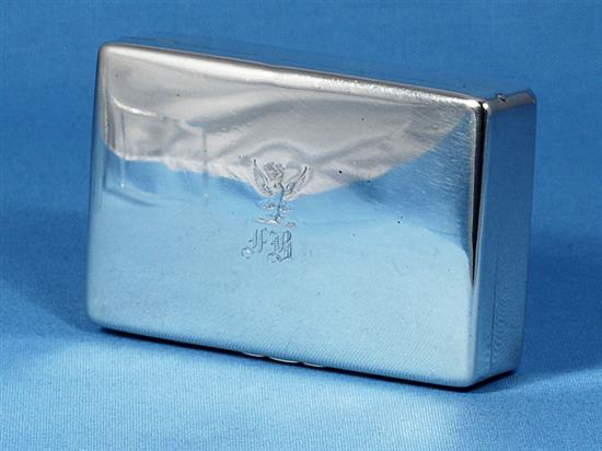 A Victorian silver sandwich box, by William Summers, Length 129mm weight: 10oz/314grms